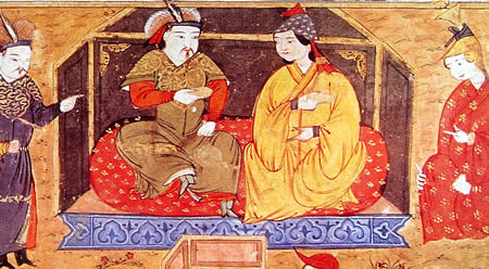 Hulagu Khan with his wife