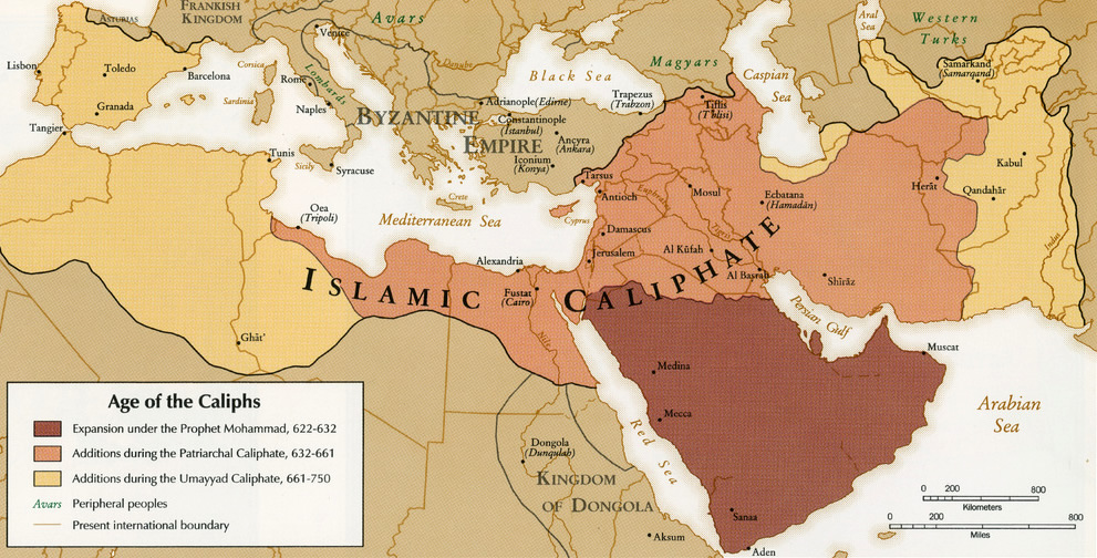 map of islamic caliphate