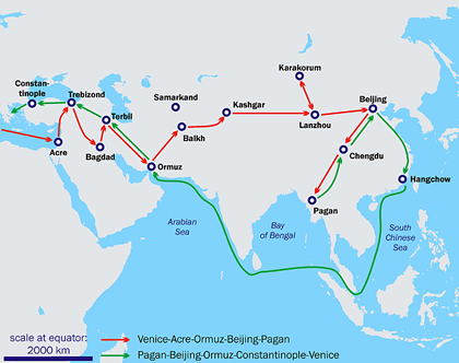 Marcopolo traveling map