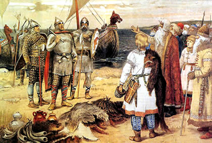 confederation of Slavs and Finns invited the Viking Riurik